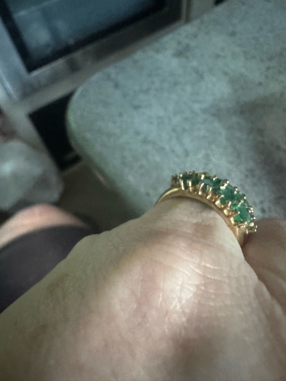 14K Emerald Ring 13 stones *NEW PICS& Video - Picture 12 of 16
